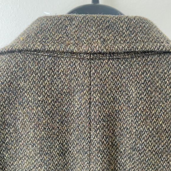 Classic Ralph Lauren Olive Green Lamb's Wool Lined Tweed Blazer - Picture 3 of 11